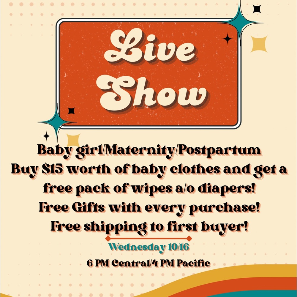 Listing for LIVE SHOW Baby Girl/Maternity/Postpartum